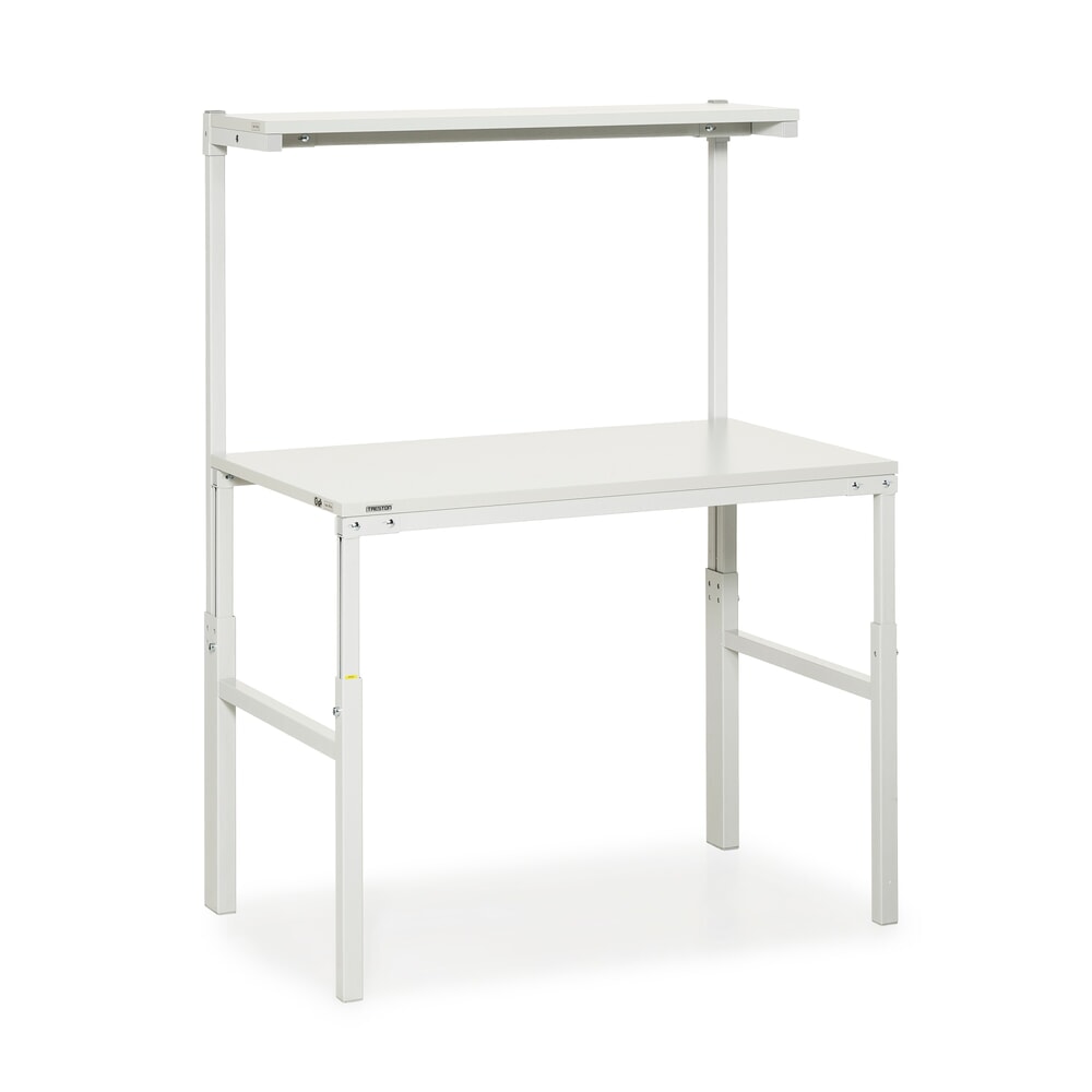 N° de l'image du produit 1 : Table de travail TRESTON TPH avec étagère, ESD, réglable en hauteur manuellement, lxP 1 200 x 700 mm