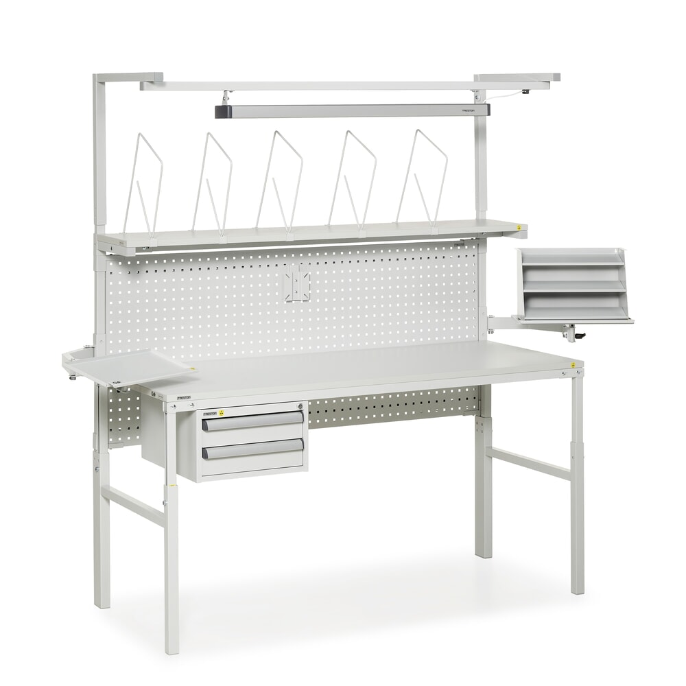 N° de l'image du produit 4 : Panneau perforé pour systèmes de poste de travail ergonomiques, pour largeur 1 200 mm