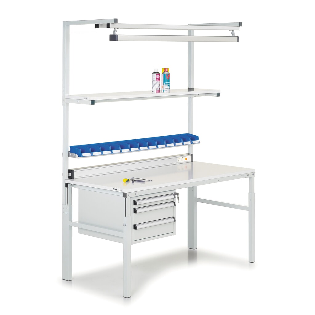 Rail supplémentaire pour porte-outils et rampe lumineuse pour tables de travail, largeur 1 800 mm N° de l'image du produit 4 : Rail supplémentaire pour porte-outils et rampe lumineuse pour tables de travail, largeur 1 800 mm