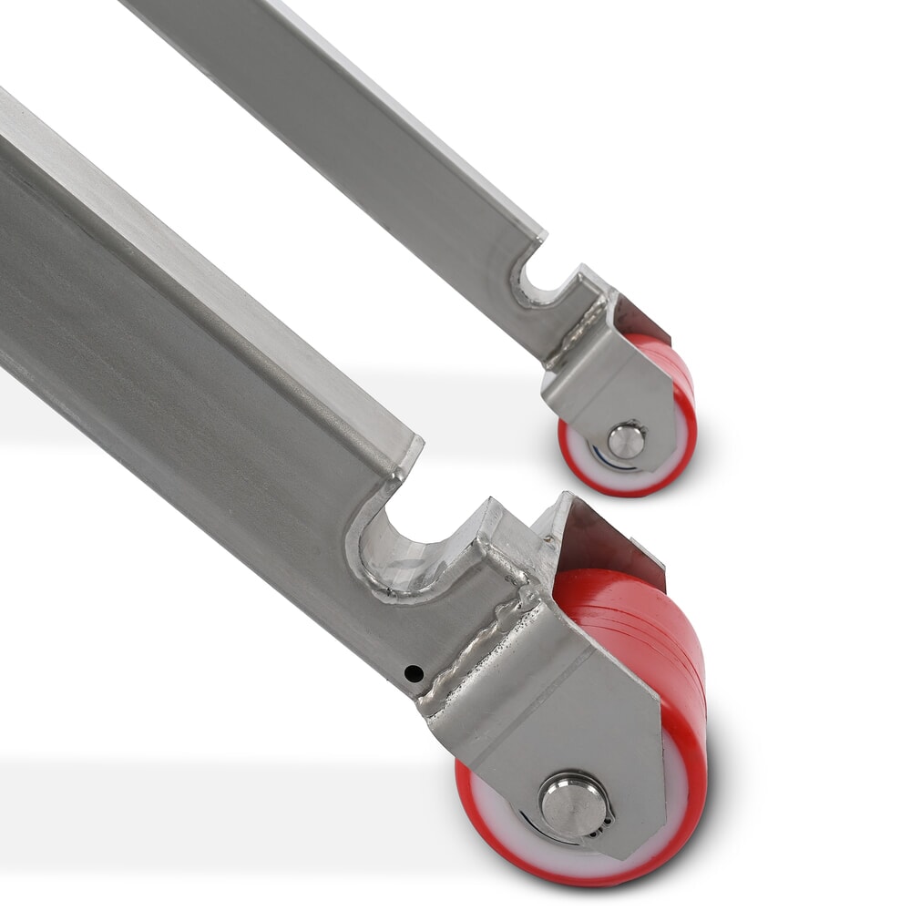 N° de l'image du produit 6 : Transpalette à ciseaux en acier inoxydable Ameise® PTM 1.0 Scissor INOX, capacité de charge 1 000 kg, longueur de fourche 1 200 mm, nylon