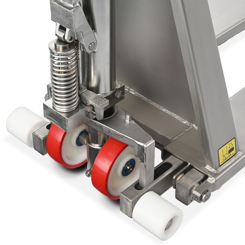 N° de l'image du produit 11 : Transpalette à ciseaux en acier inoxydable Ameise® PTM 1.0 Scissor INOX, capacité de charge 1 000 kg, longueur de fourche 1 200 mm, nylon