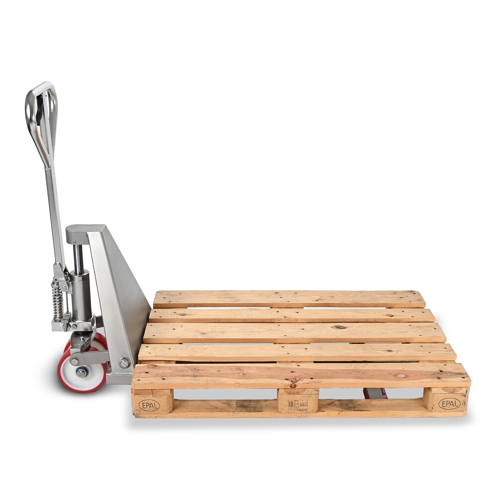 N° de l'image du produit 2 : Transpalette en acier inoxydable Ameise® PTM 2.0 INOX, capacité de charge 2 000 kg, longueur de fourche 1 150 mm, nylon
