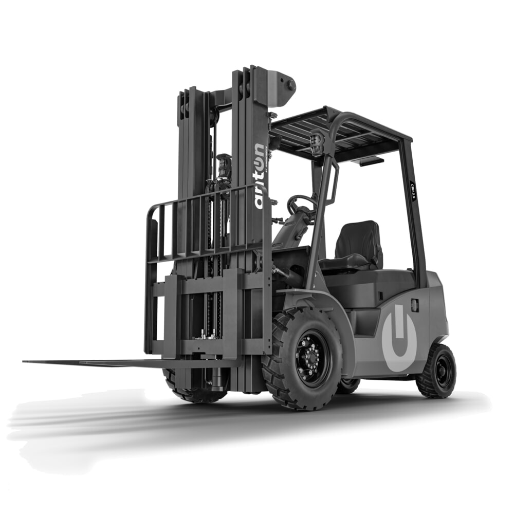 Illustration du produit: AntOn by Jungheinrich chariot élévateur électrique CBH 3.5 avec mât télescopique double, hauteur de levage 3 300 mm, capacité de charge 3 500 kg, y compris chargeur externe 80 V, 60 A, CEE, 4-pin