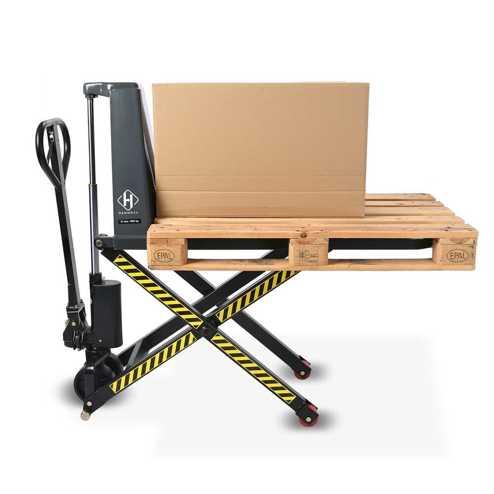 N° de l'image du produit 11 : Transpalette à ciseaux HEMMDAL PTM 1.0 Scissor, capacité de charge 1 000 kg, longueur des fourches 1 150 mm, polyuréthane, galets simples
