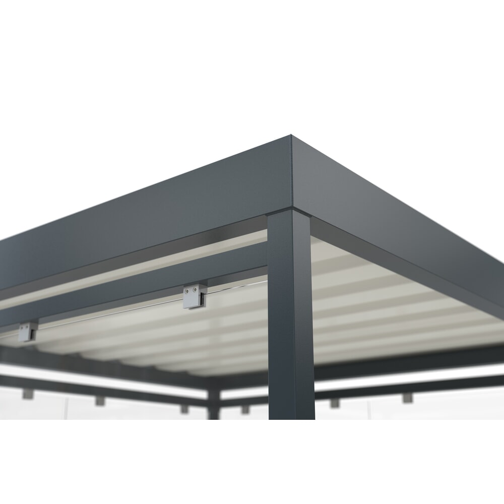 N° de l'image du produit 2 : wsm® abri à vélos Economy Köln, vitrage ESG, système de stationnement de vélos 2502 XBF, en kit, pour 4 vélos, H x l x P 2440 mm x 3180 mm x 2165 mm