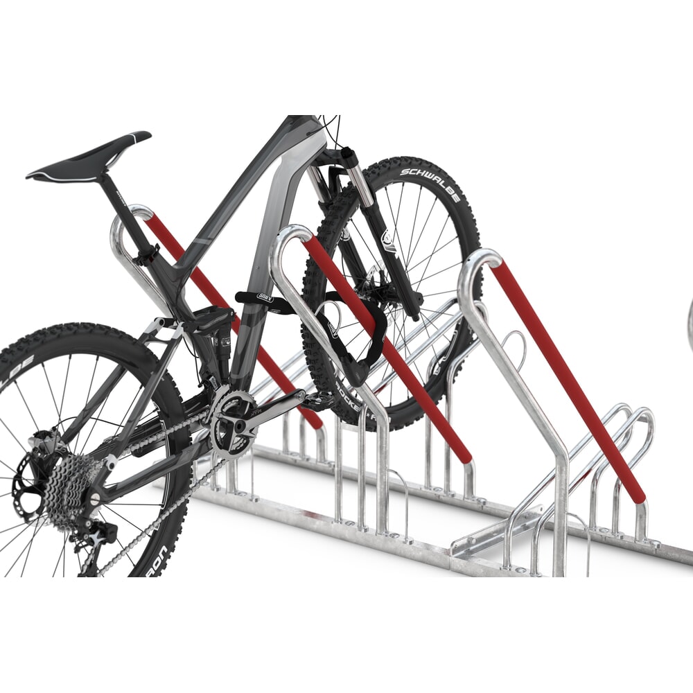 N° de l'image du produit 7 : wsm® abri à vélos Economy Köln, vitrage ESG, système de stationnement de vélos 2502 XBF, en kit, pour 4 vélos, H x l x P 2440 mm x 3180 mm x 2165 mm