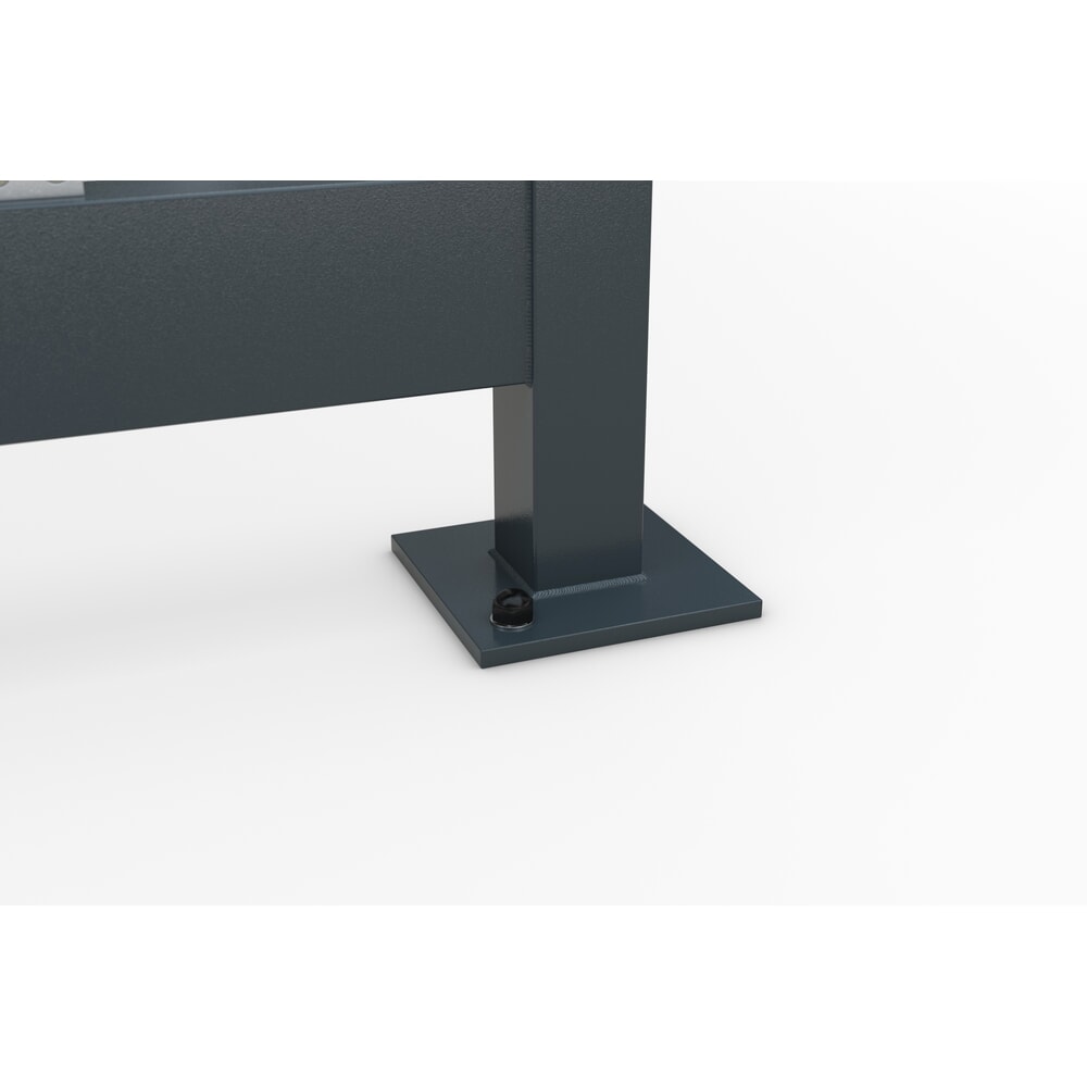 N° de l'image du produit 9 : wsm® abri à vélos Economy Köln, vitrage ESG, système de stationnement de vélos 2502 XBF, en kit, pour 4 vélos, H x l x P 2440 mm x 3180 mm x 2165 mm