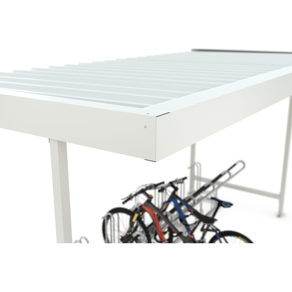 N° de l'image du produit 10 : wsm® abri à vélos Leipzig, toit plat avec acrotère, pour 8 vélos