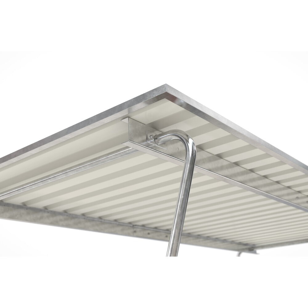 N° de l'image du produit 4 : wsm® abri à vélos Siegen, toit monopente en tôle trapézoïdale, pour 8 vélos