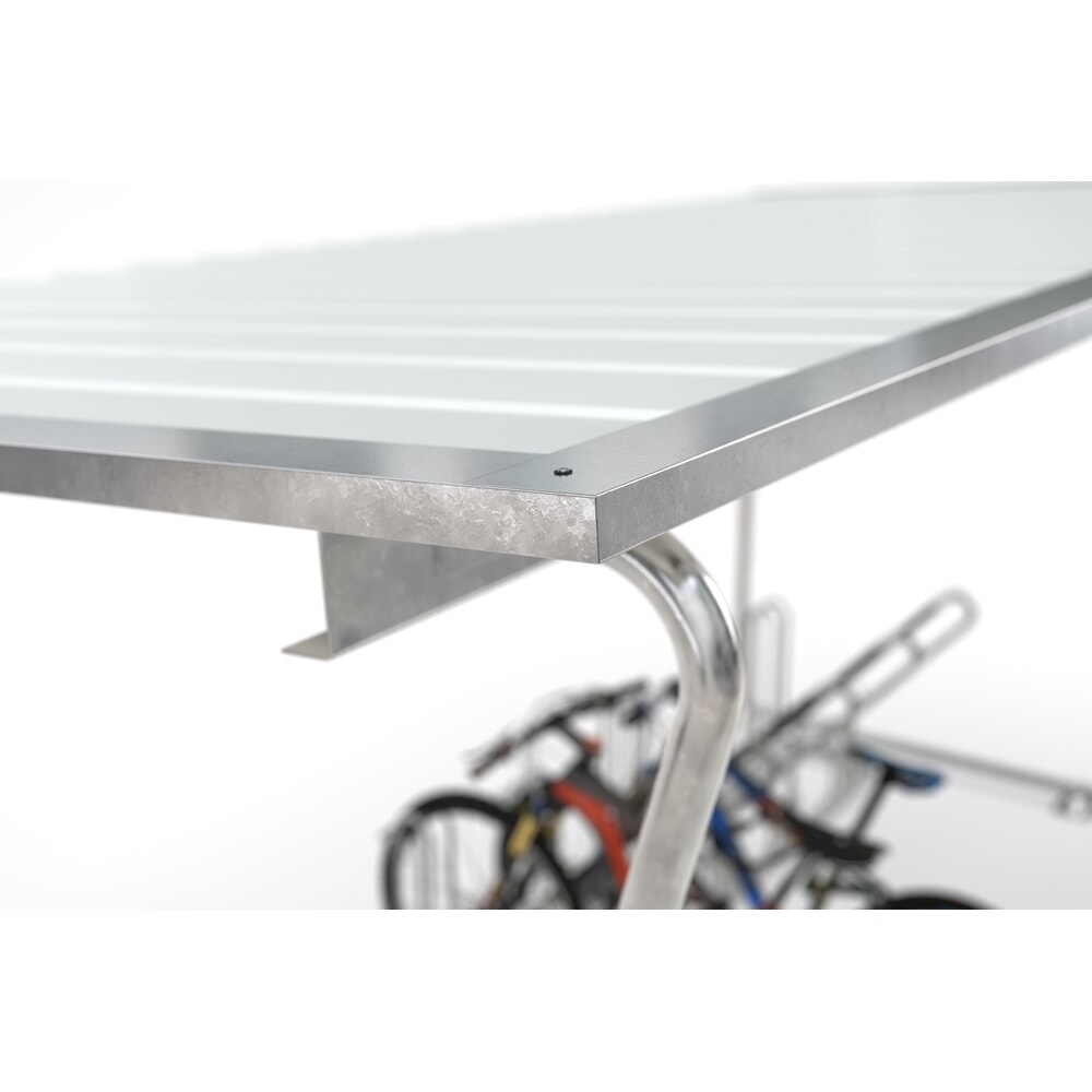 N° de l'image du produit 5 : wsm® abri à vélos Siegen, toit monopente en tôle trapézoïdale, pour 8 vélos
