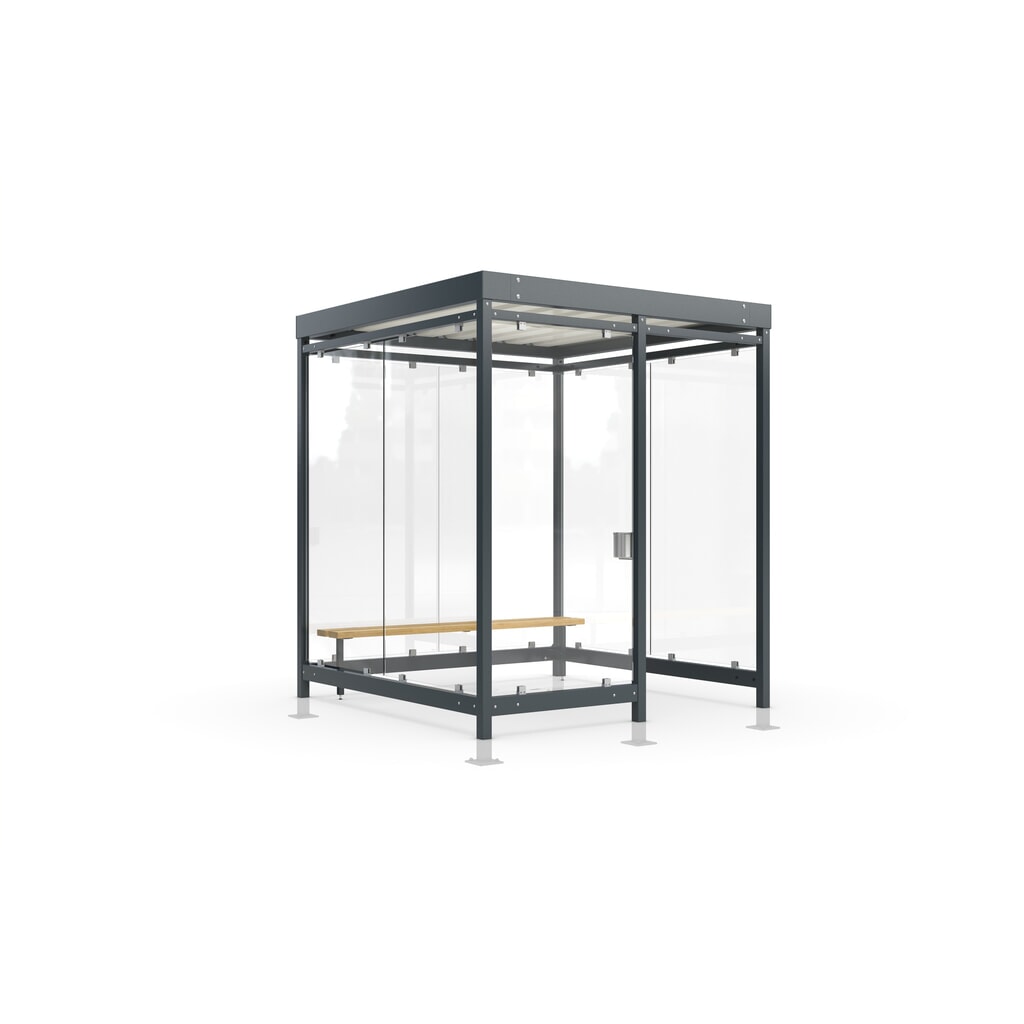 wsm® abri pour fumeurs Economy Köln, vitrage ESG, en kit, H x l x P 2440 mm x 2165 mm x 2165 mm Illustration du produit: wsm® abri pour fumeurs Economy Köln, vitrage ESG, en kit, H x l x P 2440 mm x 2165 mm x 2165 mm