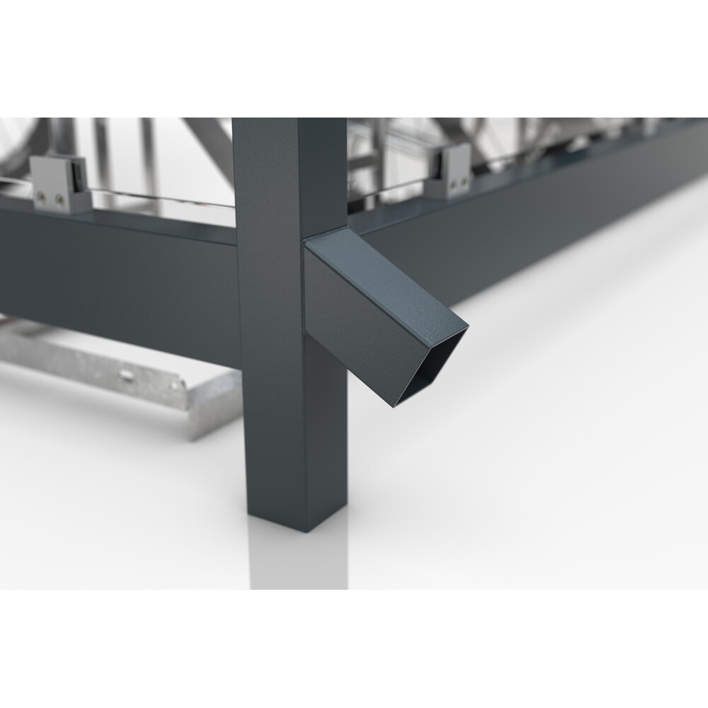 N° de l'image du produit 4 : wsm® abri pour fumeurs Economy Köln, vitrage ESG, en kit, H x l x P 2440 mm x 2165 mm x 2165 mm
