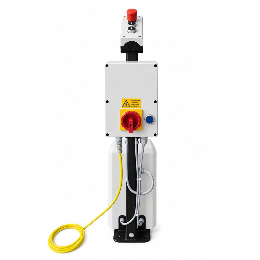 N° de l'image du produit 3 : Table élévatrice à ciseaux plats FLEXLIFT, structure fermée, capacité de charge 600 kg, plate-forme de 1 400 x 900 mm, 230 V
