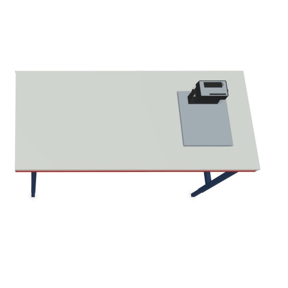 N° de l'image du produit 7 : Rocholz Table d’emballage SYSTEM 2000 réglable manuellement en hauteur avec balance jusqu’à 60 kg, non soumise à l’homologation métrologique, H x l x P 690-960 x 2 000 x 920 mm