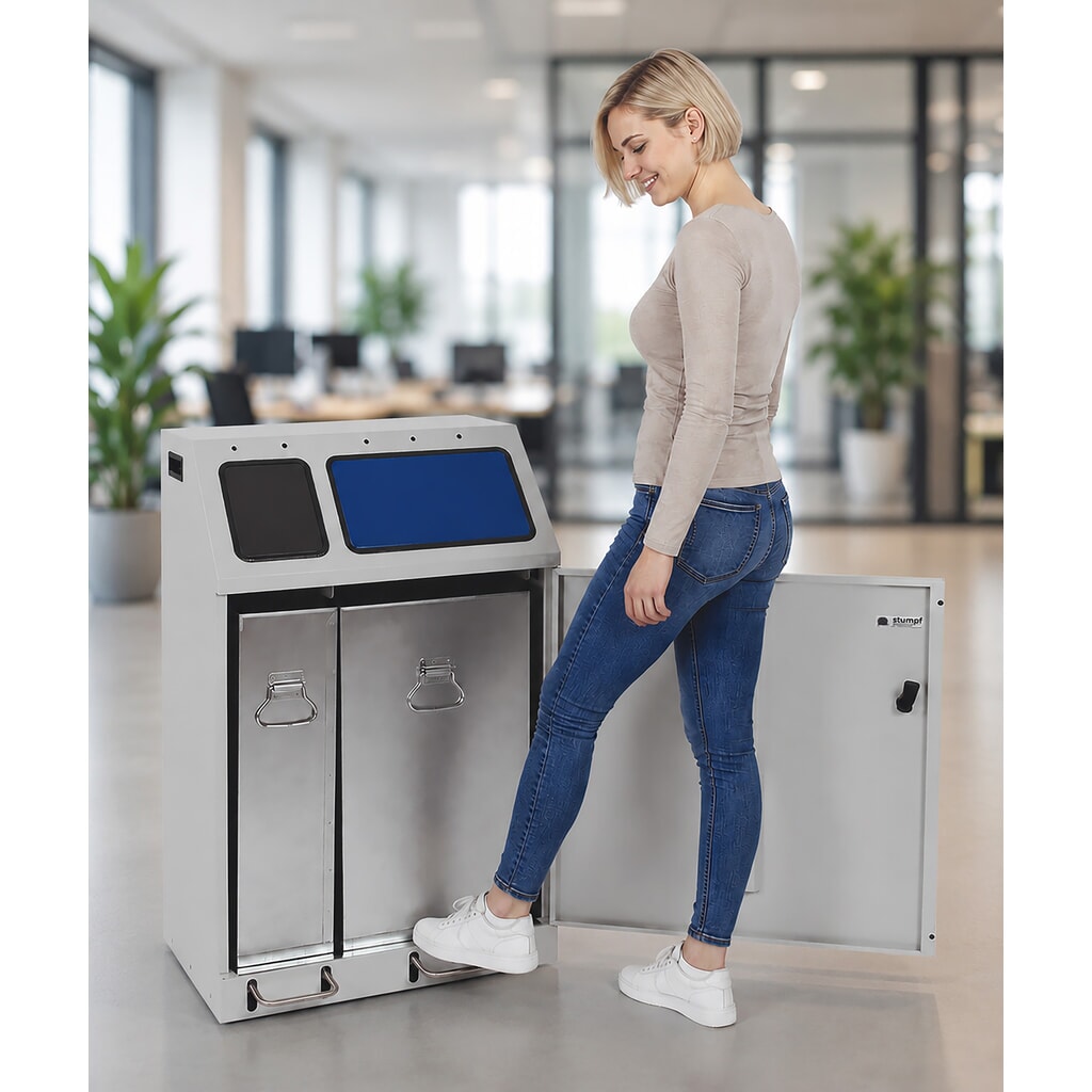 N° de l'image du produit 2 : Collecteur de matériaux compact stumpf® à pédale, 1 x 30, 1 x 60 l