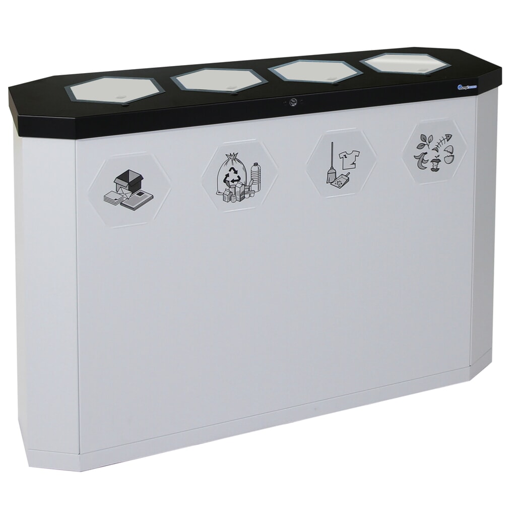 N° de l'image du produit 6 : Conteneur à déchets stumpf®, Sixco 4 swing gris clair