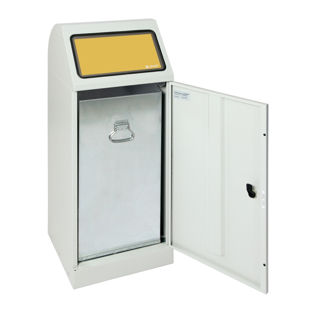 N° de l'image du produit 2 : Collecteur de recyclage stumpf®, 70 litres, avec porte battante et cuve intérieure