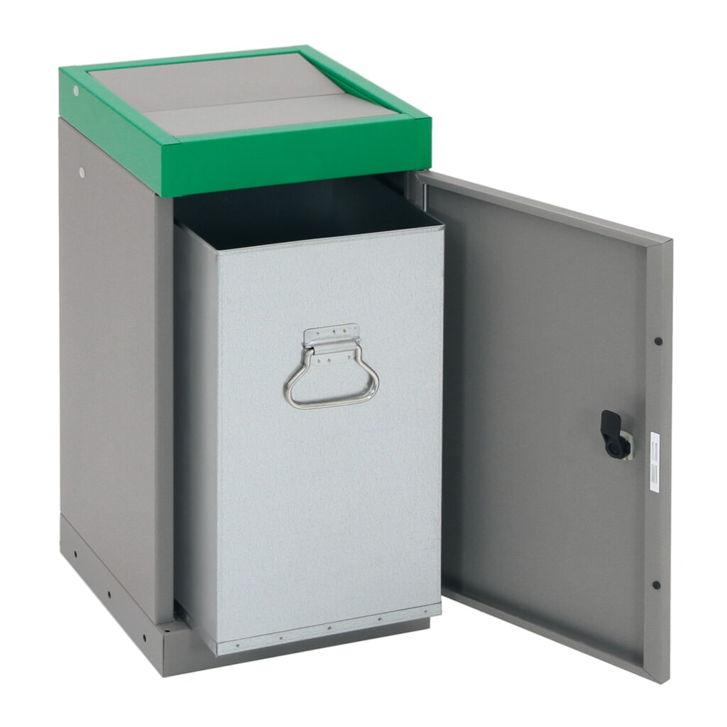 N° de l'image du produit 4 : Collecteur de déchets stumpf®, 1x 70 litres, couvercle vert