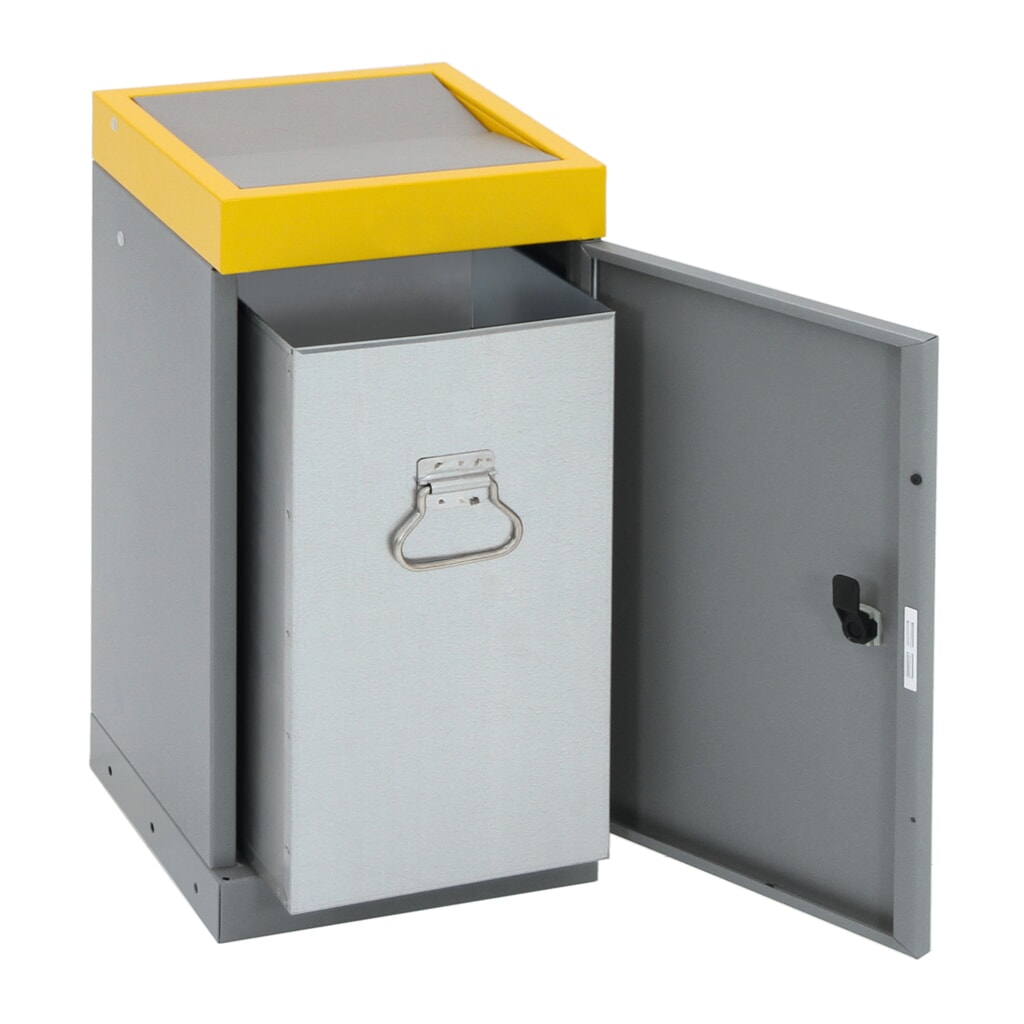 Collecteur de déchets stumpf®, 1x 70 litres, couvercle jaune N° de l'image du produit 4 : Collecteur de déchets stumpf®, 1x 70 litres, couvercle jaune
