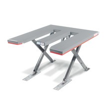 N° de l'image du produit 1 : Table élévatrice à ciseaux plats FLEXLIFT, en forme de E, capacité de charge 600 kg, plate-forme de 1&nbsp;350&nbsp;x&nbsp;1&nbsp;150 mm, 230 V