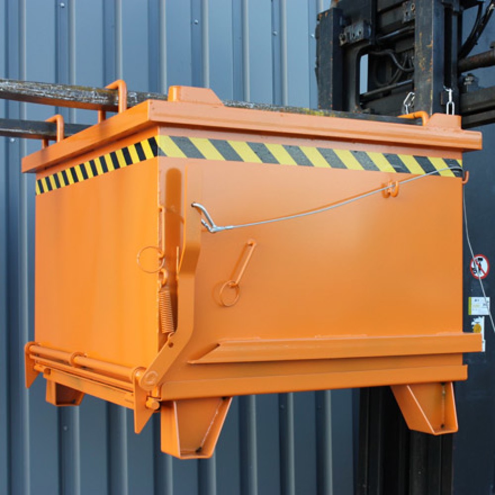 N° de l'image du produit 5 : Conteneur à fond pliable avec câble de traction, volume 0.75 m³, gris anthracite