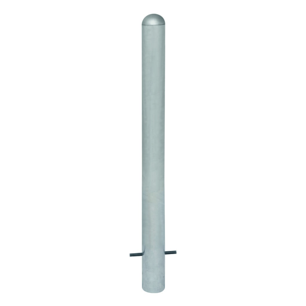 Borne de protection pour bornes de recharge I, Ø 108 mm, hauteur 1200 mm, pour montage en béton, acier, sans anneaux réfléchissants Illustration du produit: Borne de protection pour bornes de recharge I, Ø 108 mm, hauteur 1200 mm, pour montage en béton, acier, sans anneaux réfléchissants