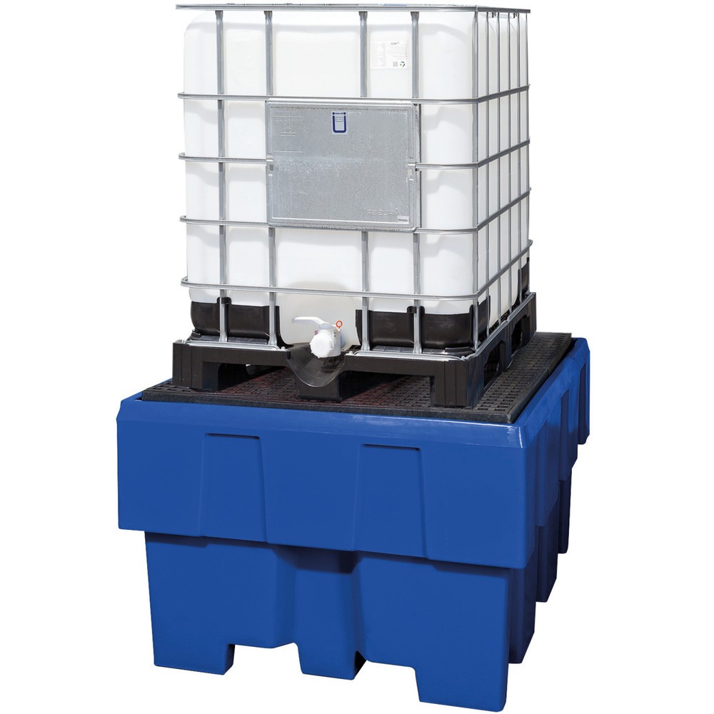 Illustration du produit: asecos® Station IBC en PE, caillebotis grille en PE, contenance 1 000 litres