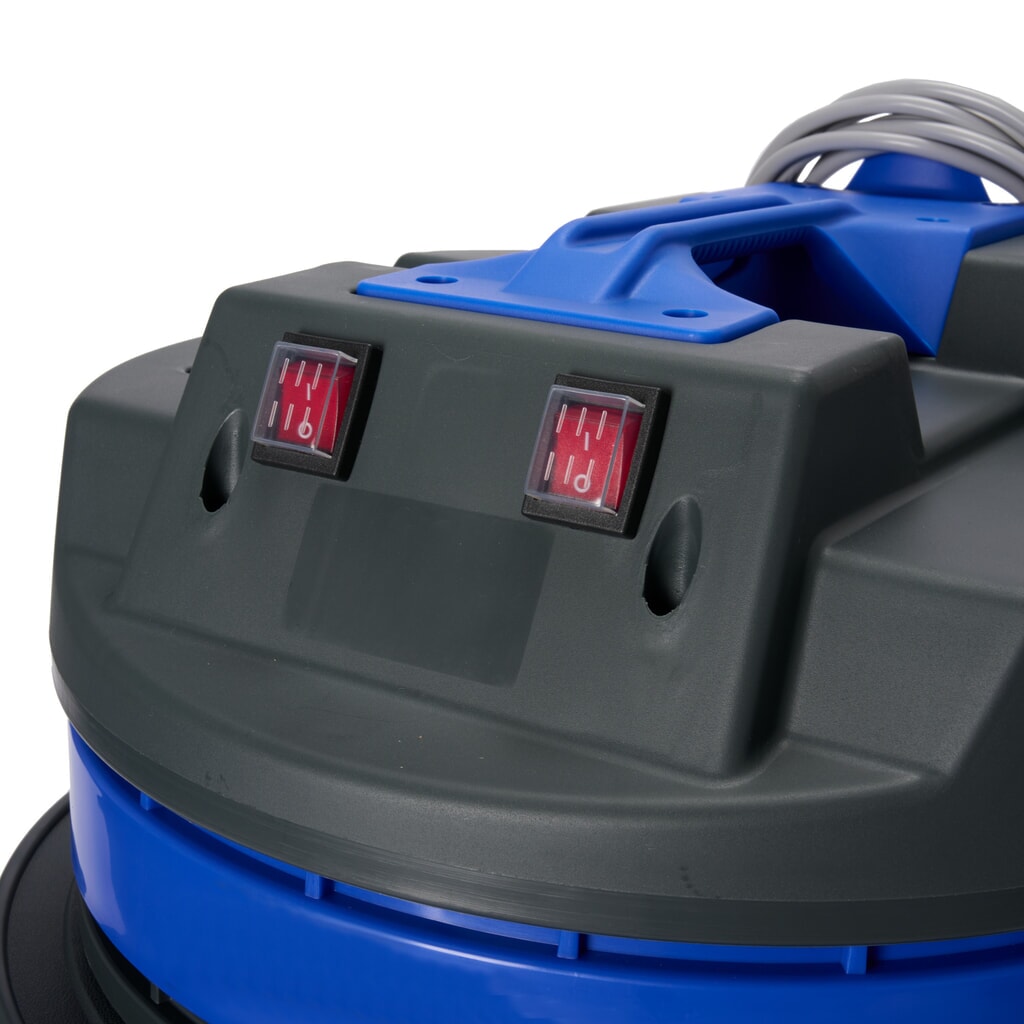 Aspirateur industriel HEMMDAL, eau + poussière, cuve en plastique, 2 000 W, 70 l, châssis basculant, dossier de poussée, tuyau de vidange N° de l'image du produit 4 : Aspirateur industriel HEMMDAL, eau + poussière, cuve en plastique, 2 000 W, 70 l, châssis basculant, dossier de poussée, tuyau de vidange