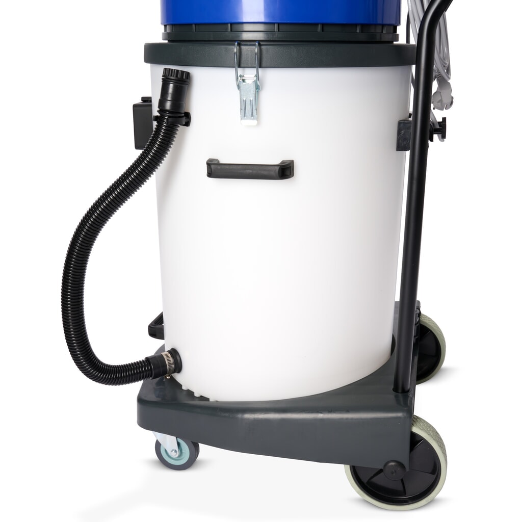 Aspirateur industriel HEMMDAL, eau + poussière, cuve en plastique, 2 000 W, 70 l, châssis basculant, dossier de poussée, tuyau de vidange N° de l'image du produit 9 : Aspirateur industriel HEMMDAL, eau + poussière, cuve en plastique, 2 000 W, 70 l, châssis basculant, dossier de poussée, tuyau de vidange