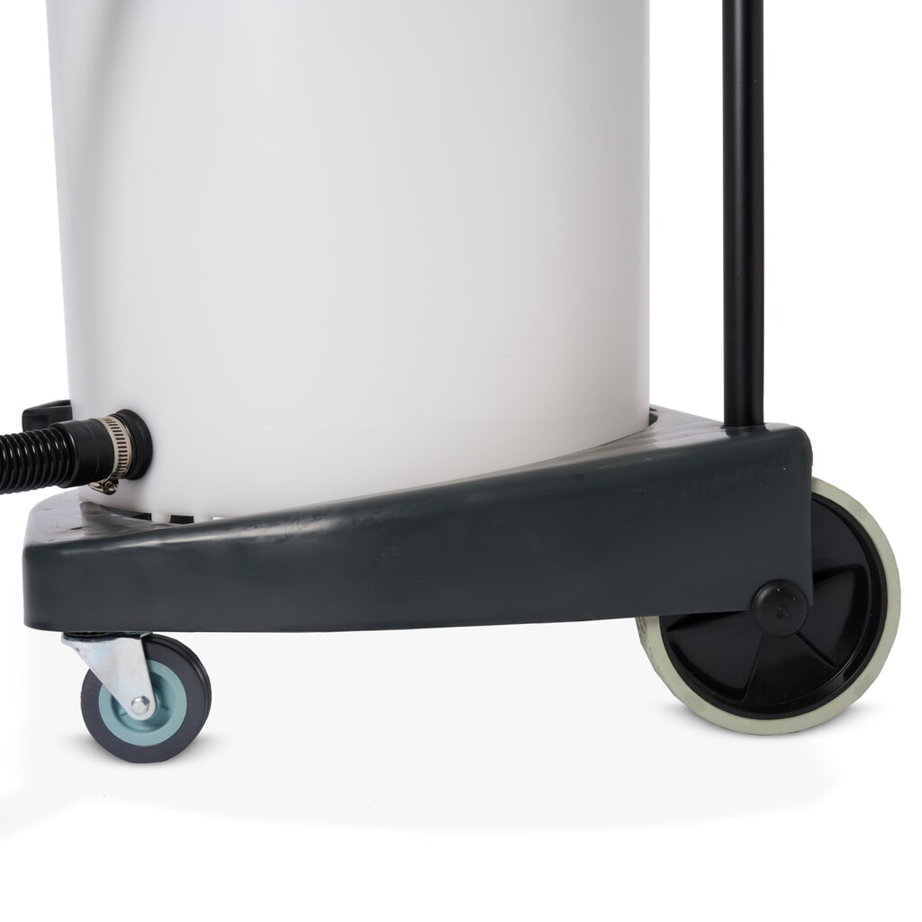 N° de l'image du produit 10 : Aspirateur industriel HEMMDAL, eau + poussière, cuve en plastique, 2 000 W, 70 l, châssis basculant, dossier de poussée, tuyau de vidange