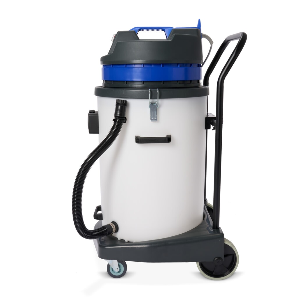 N° de l'image du produit 12 : Aspirateur industriel HEMMDAL, eau + poussière, cuve en plastique, 2 000 W, 70 l, châssis basculant, dossier de poussée, tuyau de vidange