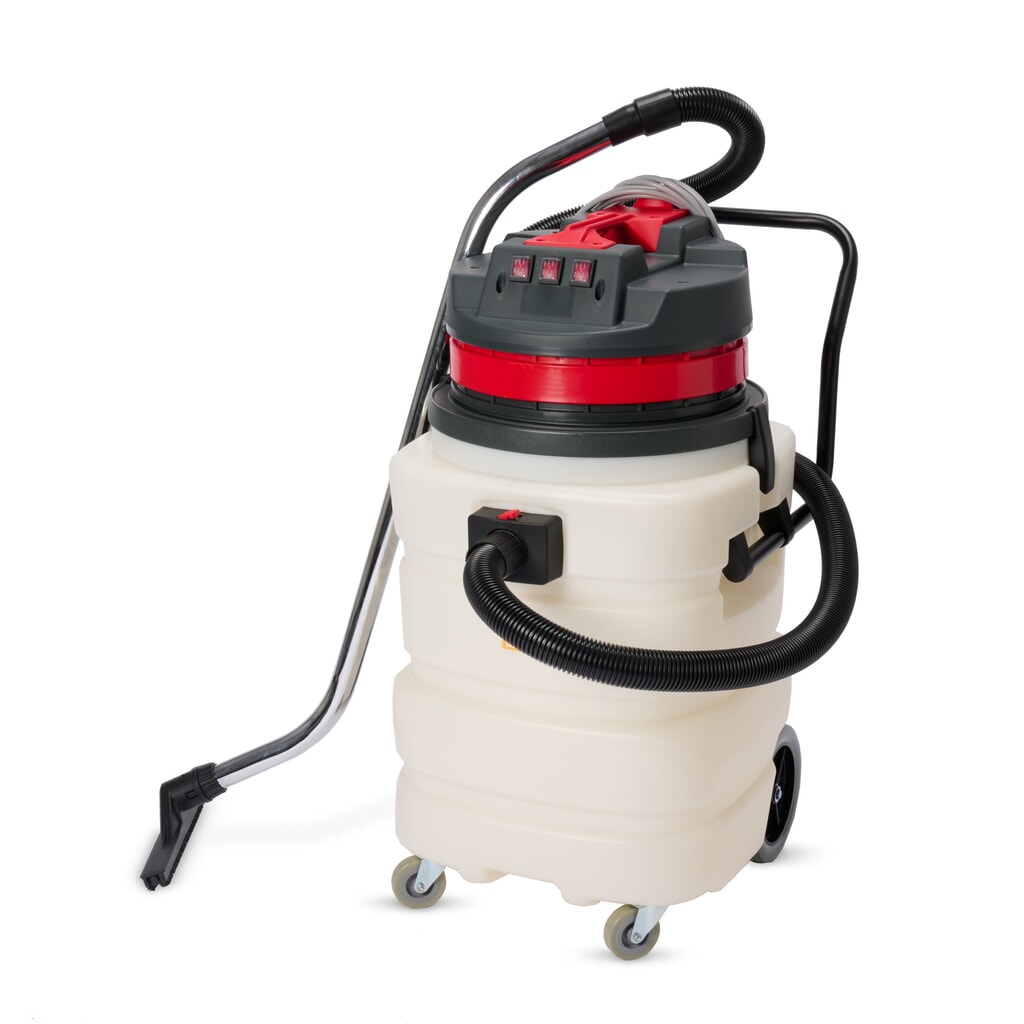 Aspirateur industriel HEMMDAL, eau + poussière, cuve en plastique, 3 000 W, 90 l, dossier de poussée, tuyau de vidange Illustration du produit: Aspirateur industriel HEMMDAL, eau + poussière, cuve en plastique, 3 000 W, 90 l, dossier de poussée, tuyau de vidange