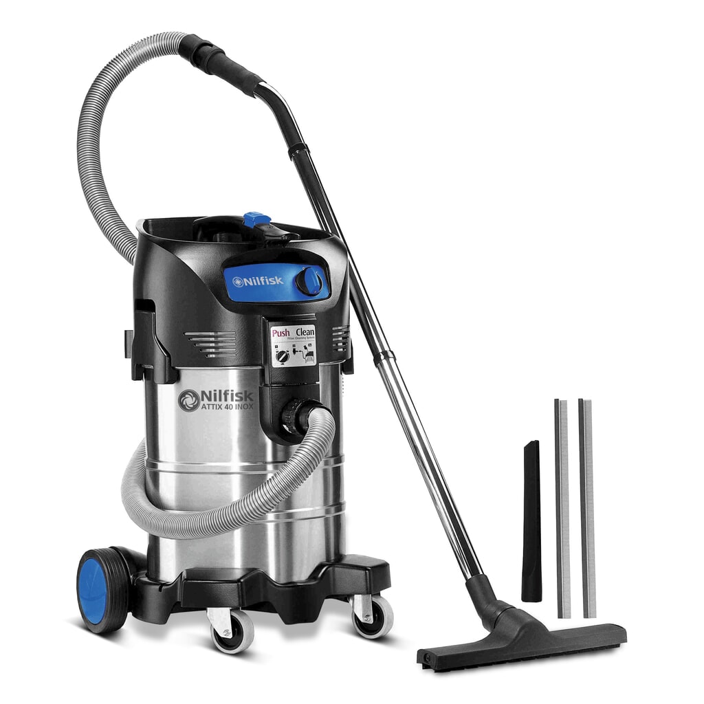N° de l'image du produit 1 : Aspirateur industriel, en Nilfisk® ATTIX 40-01 PC Inox, eau et poussière, 1 500 W