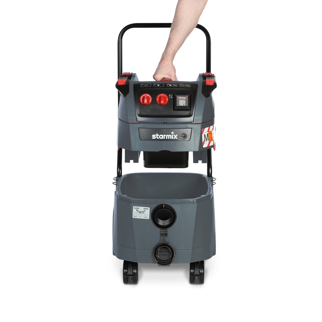 N° de l'image du produit 7 : Aspirateur industriel starmix iPulse, classe de poussières M, châssis mobile basculant, 1 600 W, 35 l