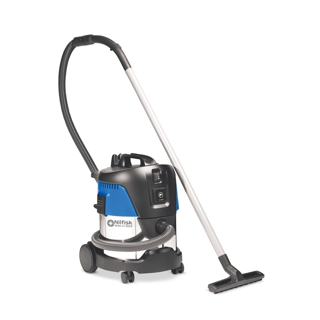 Aspirateur eau/poussière Nilfisk® AERO 21-21 PC INOX + prise d’appareils, 1 250 W, 20 l Illustration du produit: Aspirateur eau/poussière Nilfisk® AERO 21-21 PC INOX + prise d’appareils, 1 250 W, 20 l