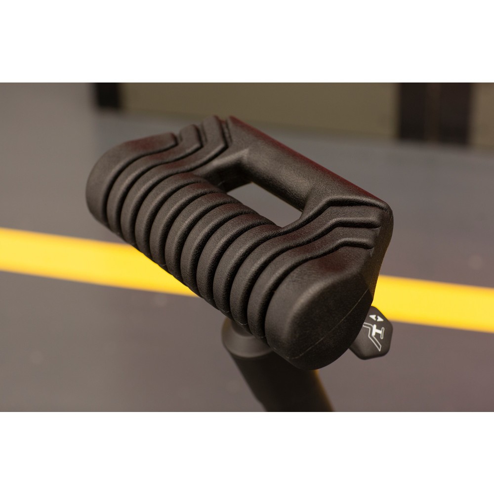 Numéro de l'image du produit 4: Siège assis-debout, assise ronde en PU, hauteur d’assise 630-840 mm, pied en fourche, poignée de transport