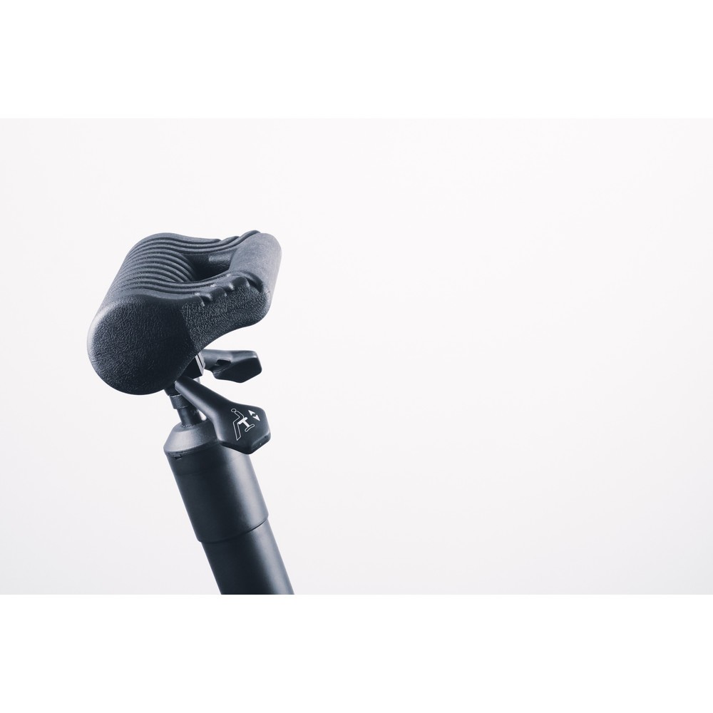 Numéro de l'image du produit 8: Siège assis-debout, assise ronde en PU, hauteur d’assise 630-840 mm, pied en fourche, poignée de transport
