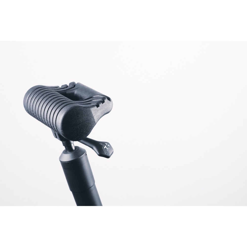Numéro de l'image du produit 9: Siège assis-debout, assise ronde en PU, hauteur d’assise 630-840 mm, pied en fourche, poignée de transport