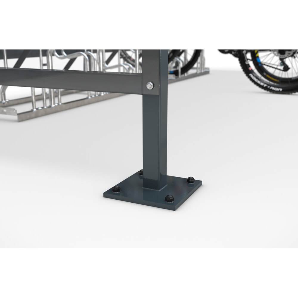 Numéro de l'image du produit 5: Abri wsm® BAMBERG en arc de cercle, largeur 20 550 mm, gris anthracite