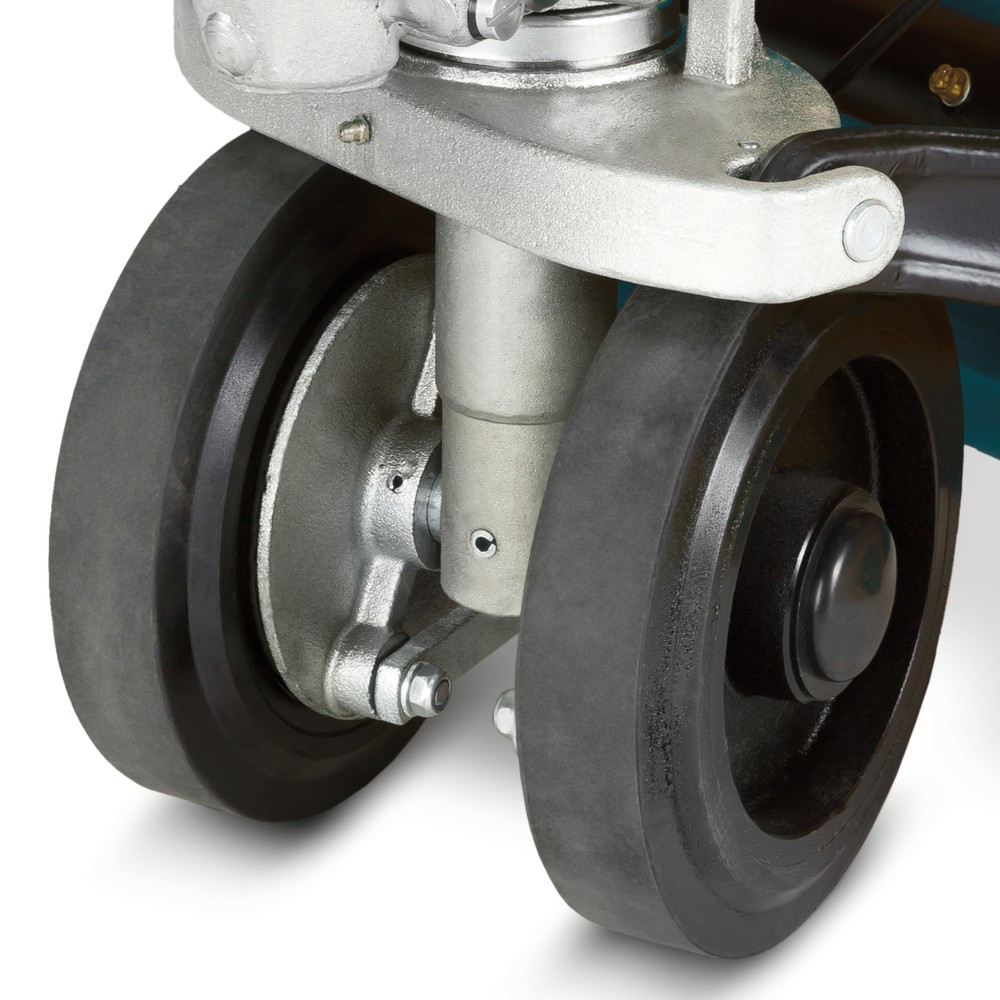 Numéro de l'image du produit 3: Transpalette manuel Ameise® PTM 2.5 avec frein à main, capacité de charge 2 500 kg, longueur des fourches 1 150 mm, caoutchouc plein / polyuréthane
