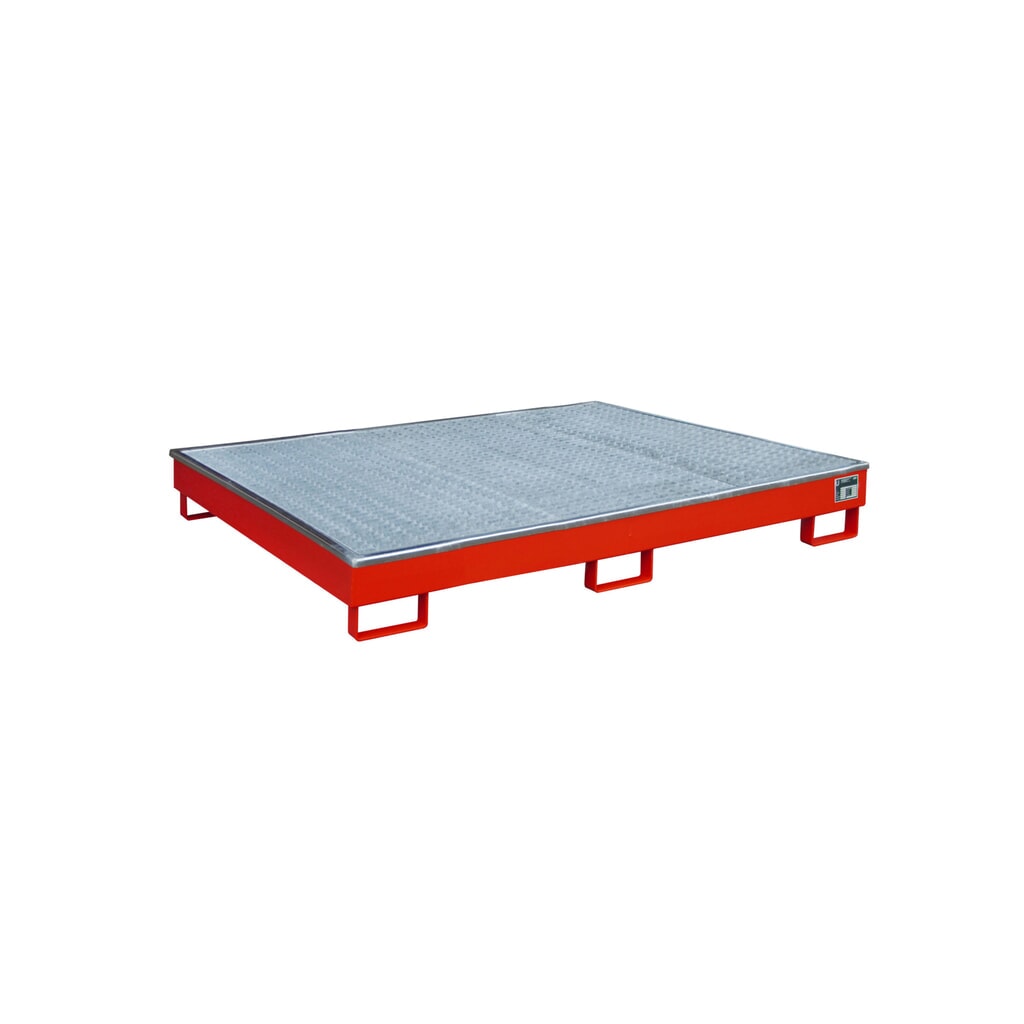 Bauer® bac de rétention pour rayonnage en acier avec insert en polyéthylène RW-GR 1800 PE, peint, rouge feu Illustration du produit: Bauer® bac de rétention pour rayonnage en acier avec insert en polyéthylène RW-GR 1800 PE, peint, rouge feu
