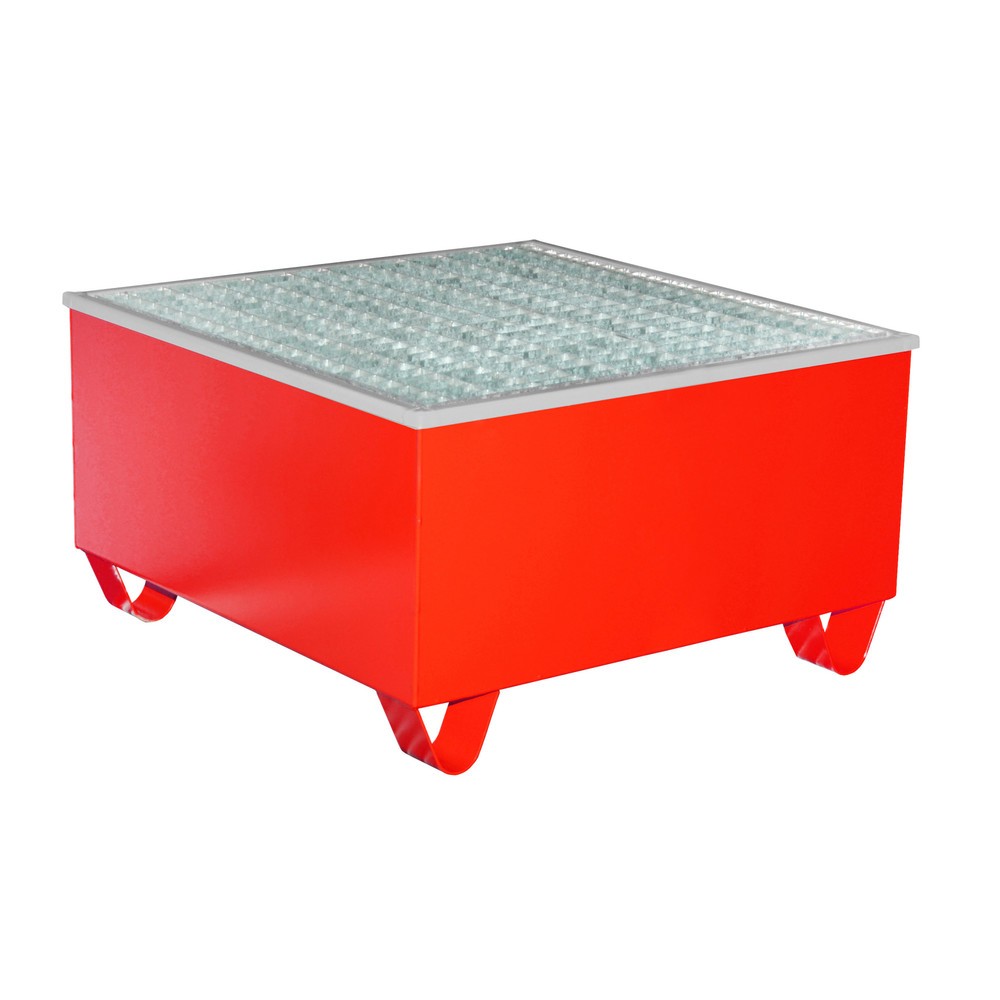 Illustration du produit: Bac de rétention Bauer® AW-1/PE, peint, rouge feu