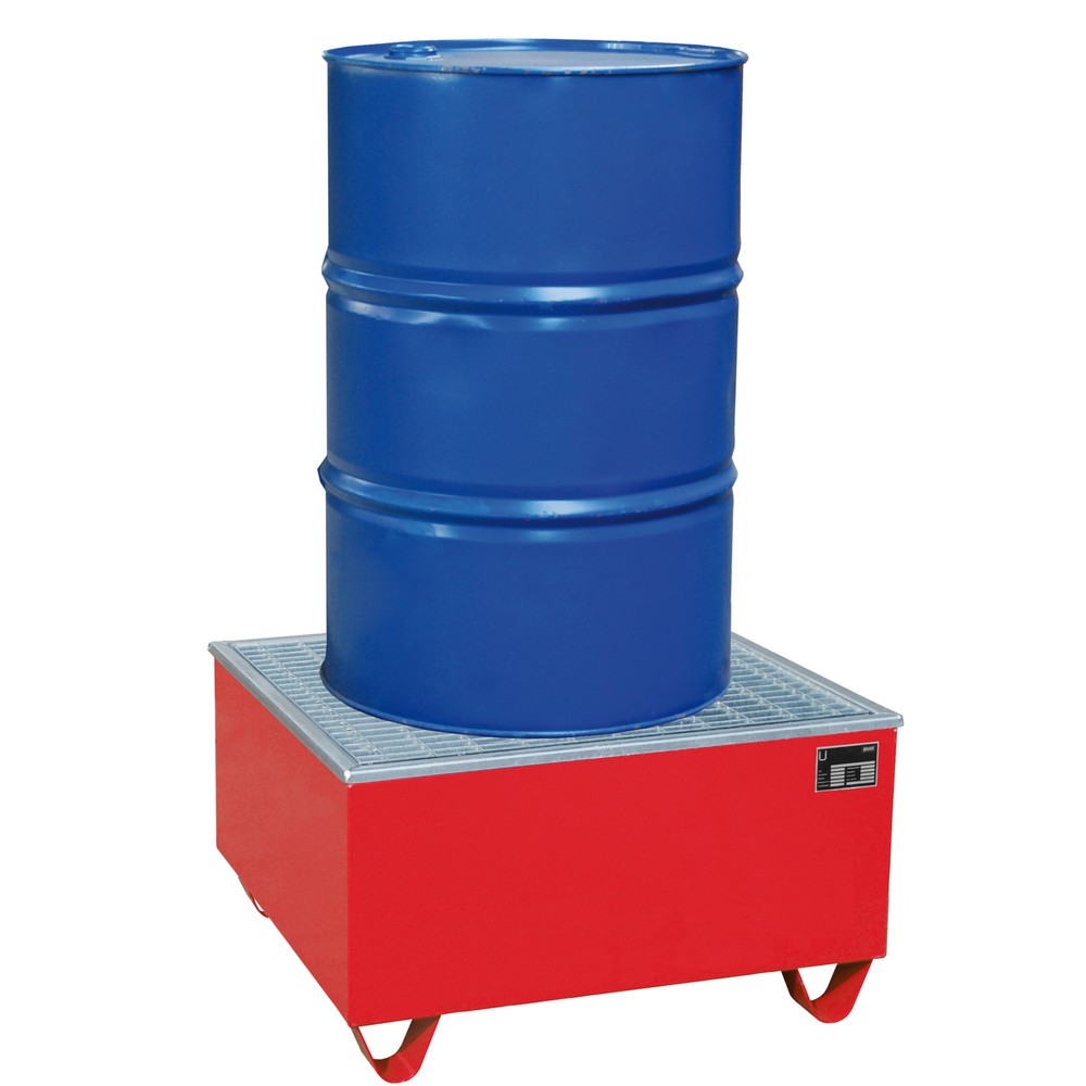 Numéro de l'image du produit 2: Bac de rétention Bauer® AW-1/PE, peint, rouge feu