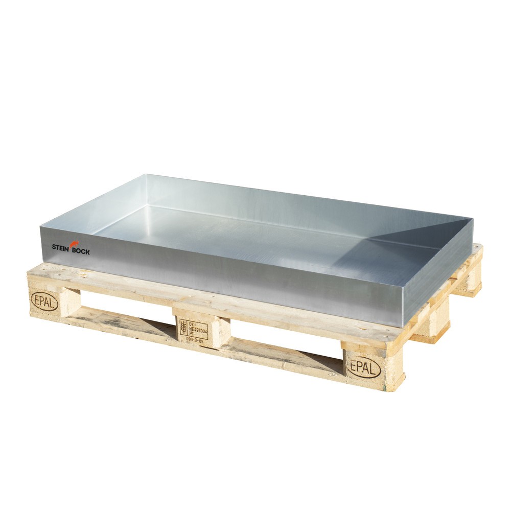 Numéro de l'image du produit 3: Bac de rétention pour petits bidons, en acier, pour palettes, HxlxP 100 x 800 x 1 200 mm