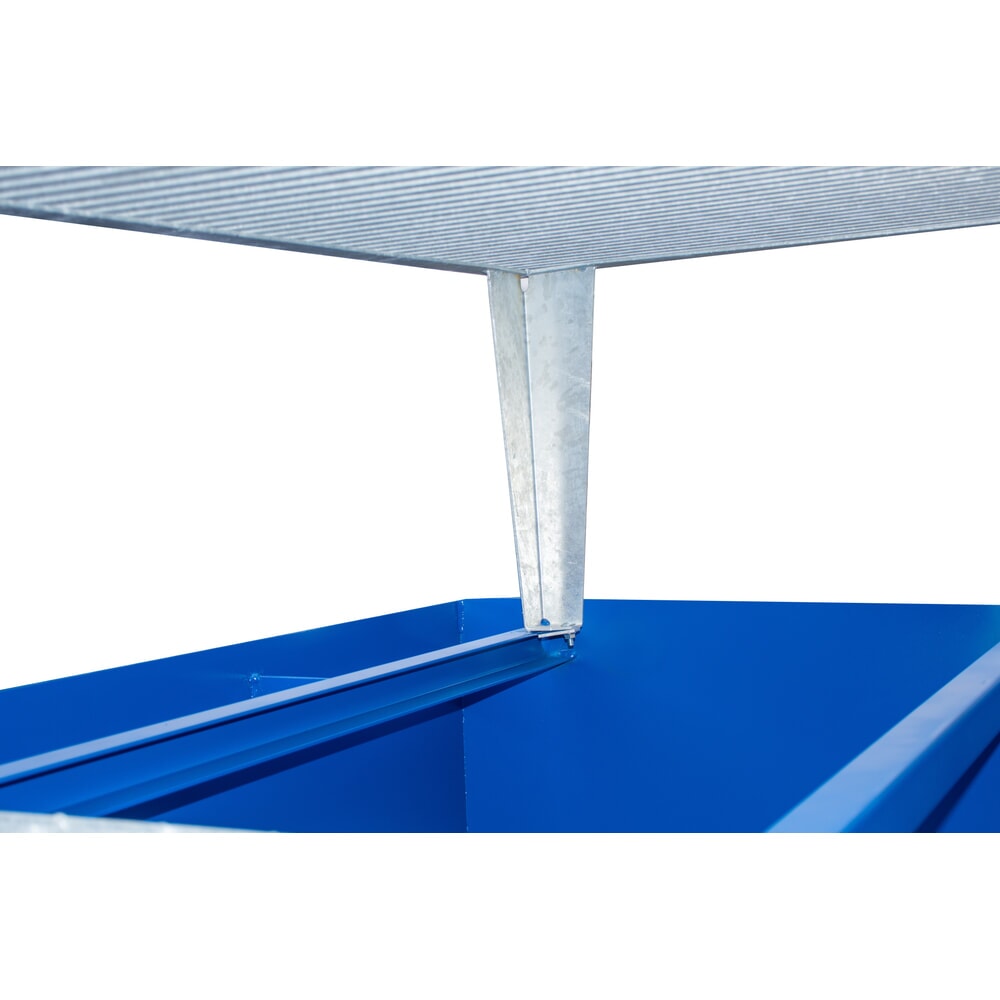 Numéro de l'image du produit 4: Bac de rétention Steinbock® en acier pour 1 cuve KTC/IBC, avec kit de remplissage, bleu