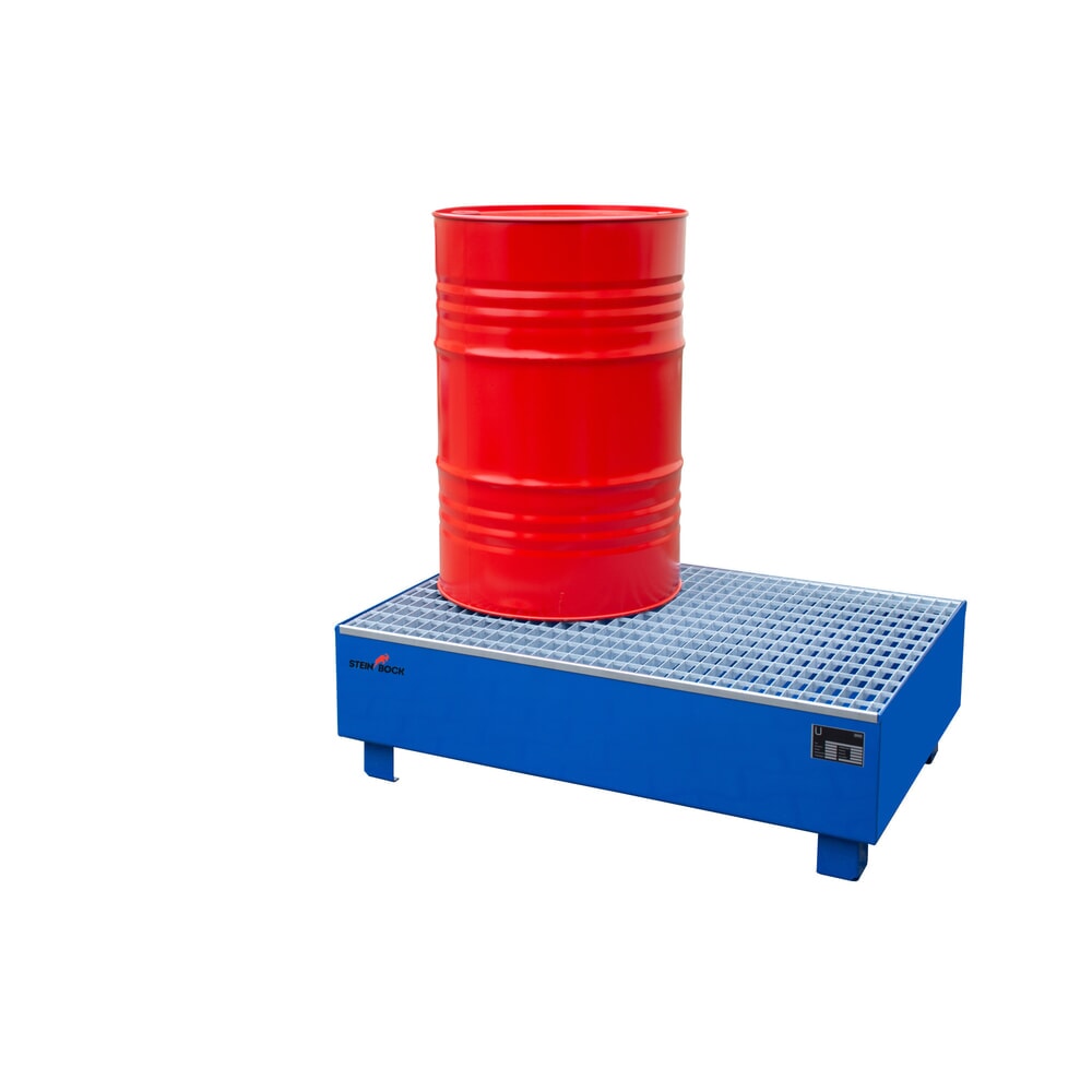 Numéro de l'image du produit 6: Bac collecteur Steinbock®, 2x 200 l, H x l x P 360 x 800 x 1 200 mm, avec caillebotis, bleu