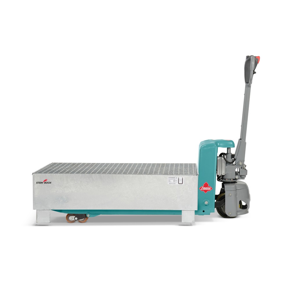 Numéro de l'image du produit 5: Bac collecteur Steinbock®, 2x 200 l, H x l x P 360 x 800 x 1 200 mm, avec caillebotis, galvanisé à chaud