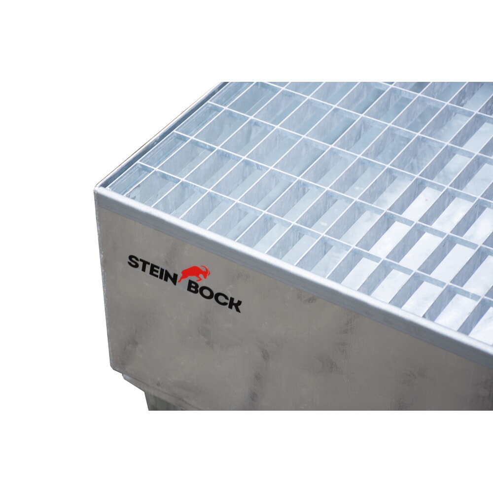 Numéro de l'image du produit 2: Bac de rétention Steinbock® pour fûts de 200 litres, mobile, galvanisé à chaud