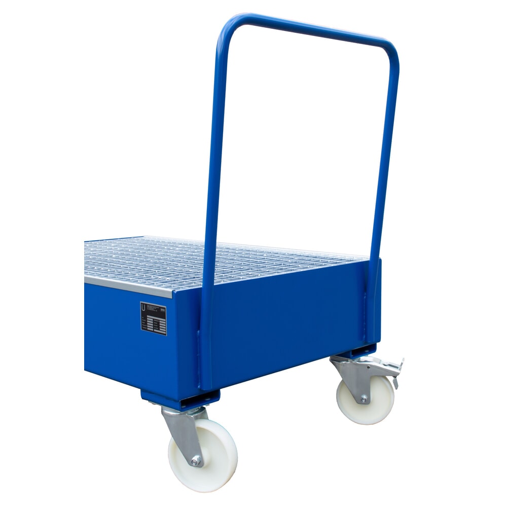 Numéro de l'image du produit 2: Bac de rétention Steinbock® pour fûts de 200 litres, mobile, bleu