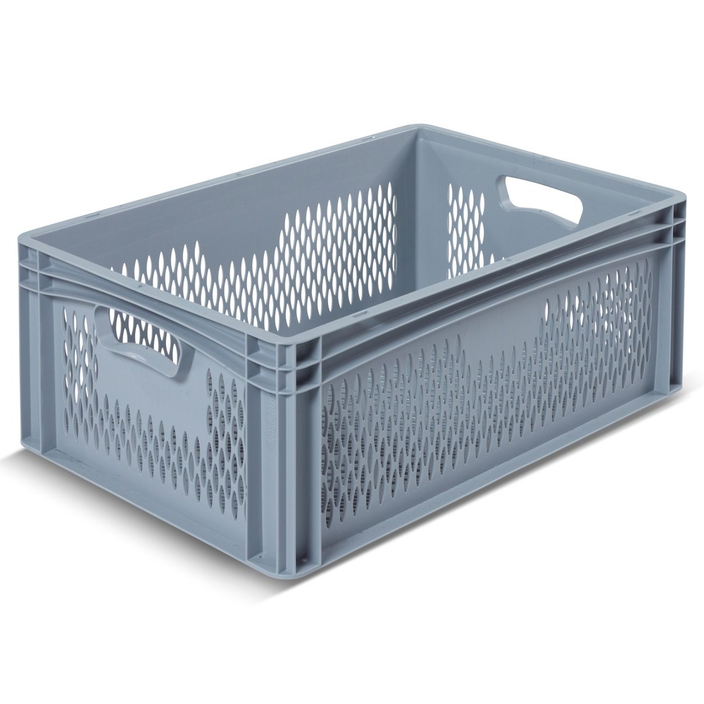 Illustration du produit: Bac Euro empilable BASIC, parois + fond perforés, 44,2 litres